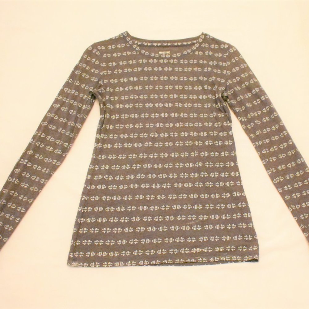 Gray Long Sleeved Top
